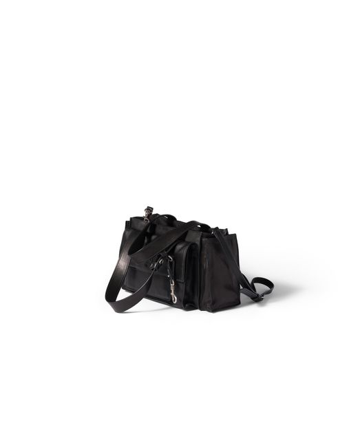 Miu Miu Black Utilitaire Nappa Leather Shopping Bag
