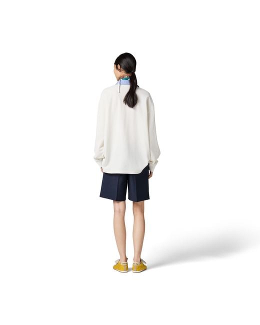Miu Miu White Cotton Piqué Polo Shirt