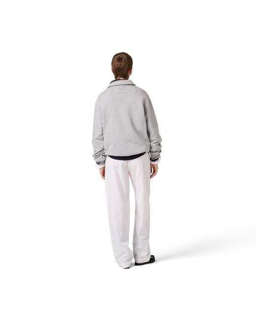 Miu Miu Gray Zippered Cotton Fleece Jacket