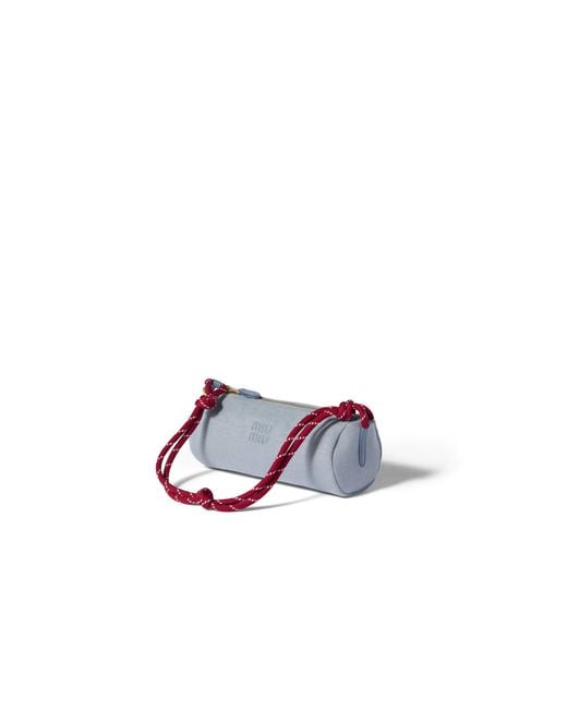 Miu Miu White Gabardine Pouch
