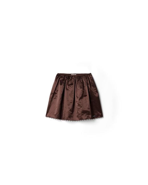 Miu Miu Brown Satin Skirt