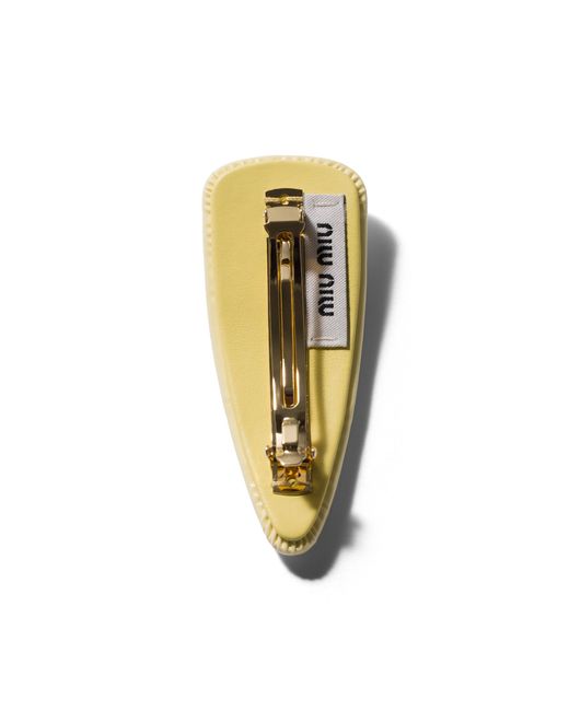 Miu Miu Metallic Patent Leather Hair Clip