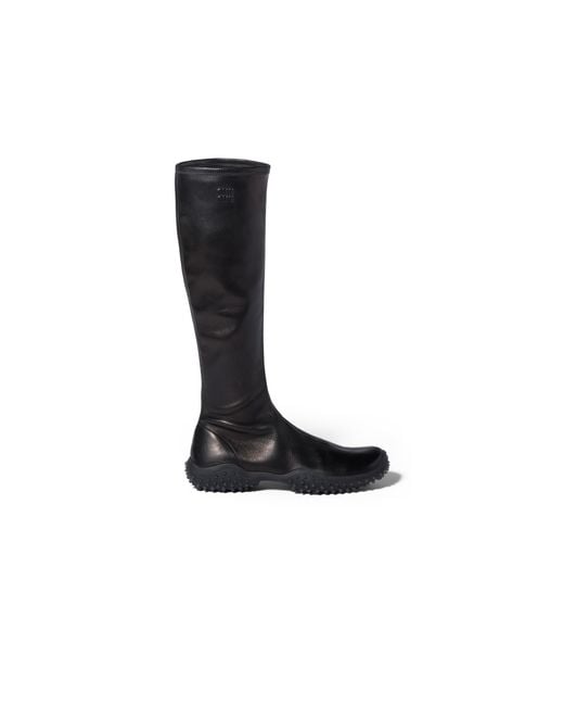 Miu Miu Black Stretch Nappa Leather Boots