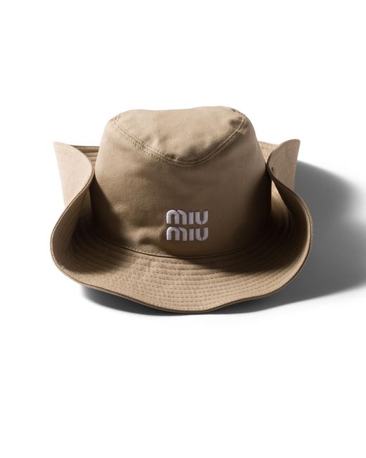 Miu Miu Natural Drill Hat