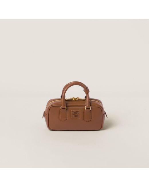 Miu Miu Brown Arcadie Leather Bag