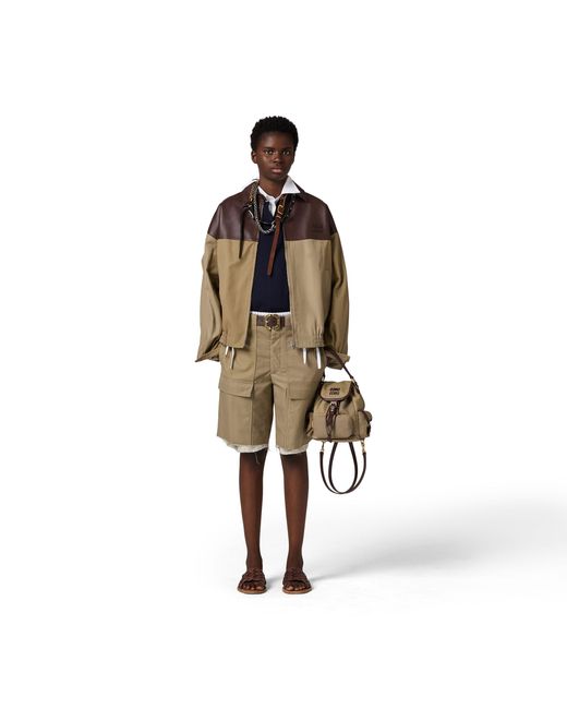 Miu Miu Natural Chino Bermudas