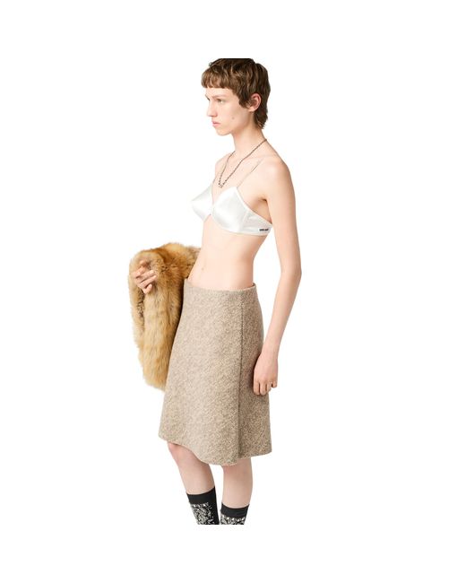 Miu Miu Metallic Satin Bra