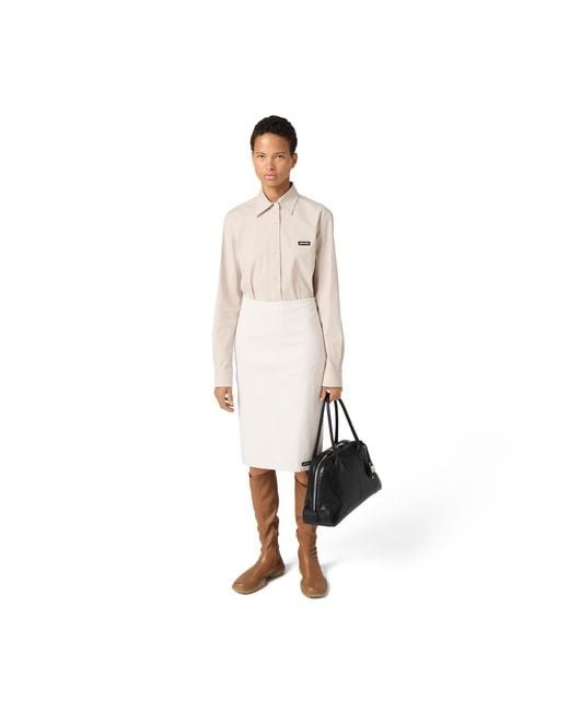 Miu Miu Natural Stretch Poplin Shirt