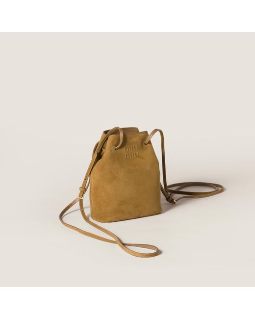 Miu Miu Metallic Suede Pouch