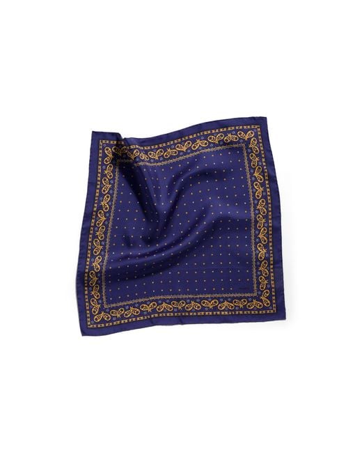 Miu Miu Blue Printed Twill Scarf