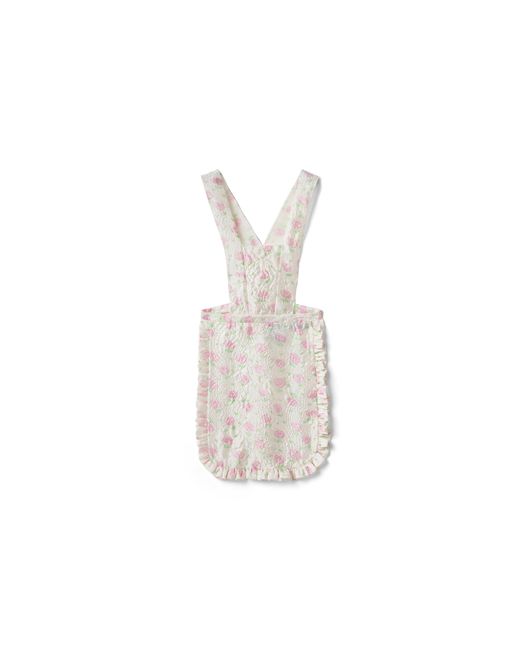 Miu Miu White Floral Cloqué Apron