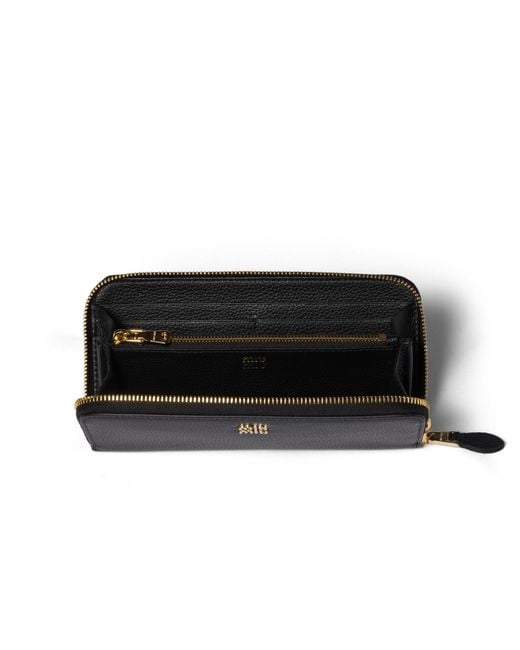 Miu Miu Black Large Leather Wallet