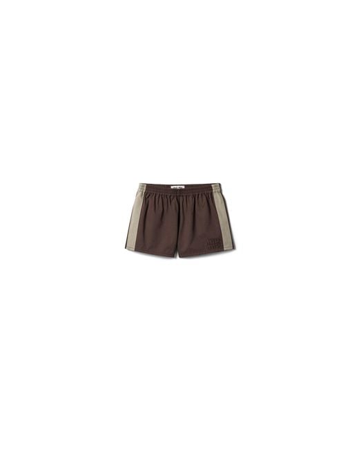Miu Miu Brown Washed Twill Shorts