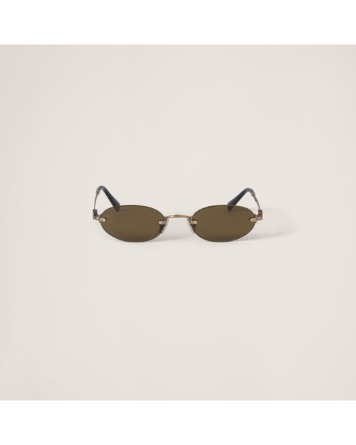 Miu Miu Brown " Logo" Sunglasses
