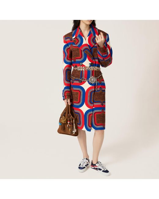 Miu Miu Suede Bag With Trick in Brown | Lyst