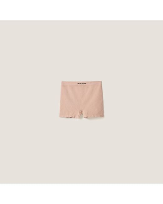 Miu Miu Pink Seamless Boxer Shorts