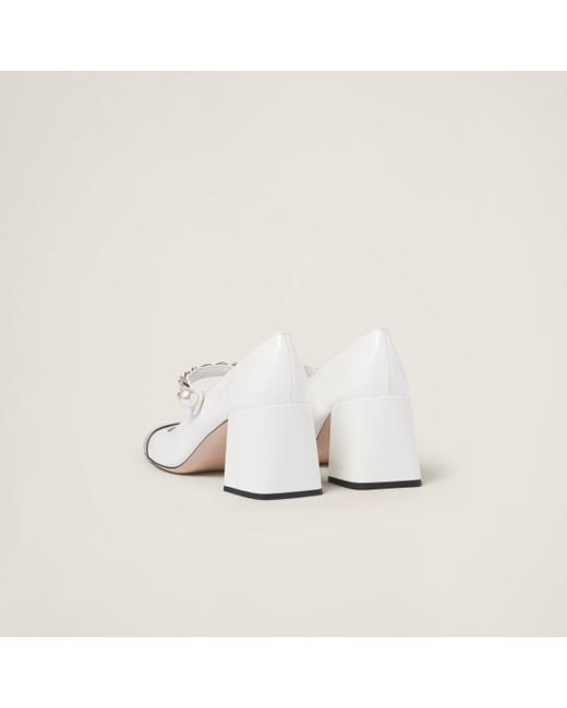 miu miu white pumps