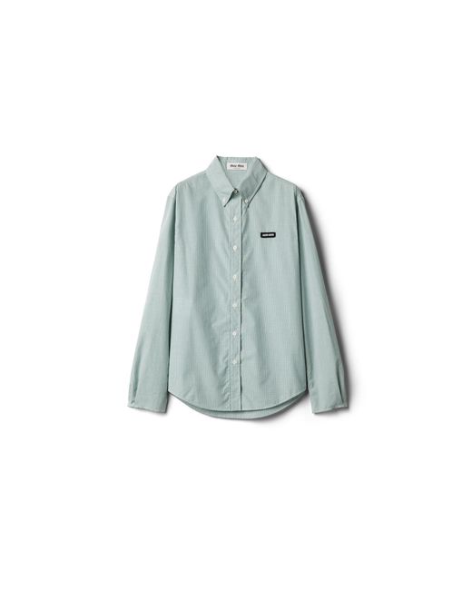 Miu Miu Blue Poplin Shirt