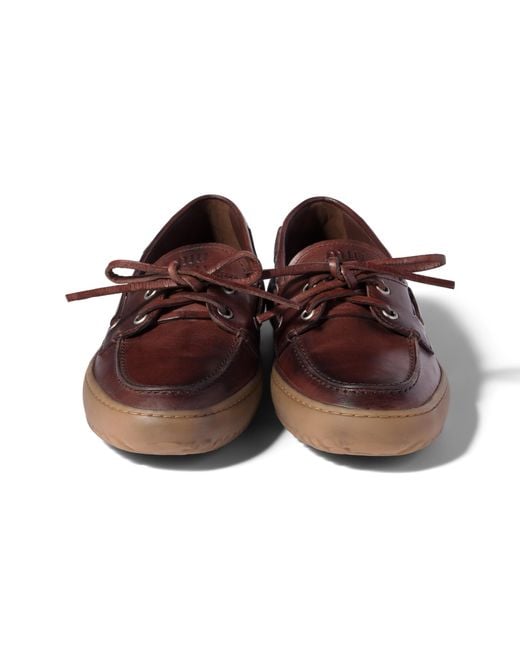 Miu Miu Brown Leather Deck Shoes