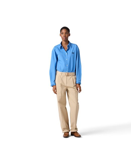 Miu Miu Natural Old Gabardine Pants