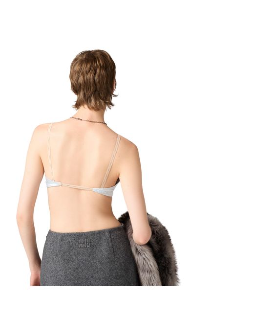Miu Miu Multicolor Satin Bra