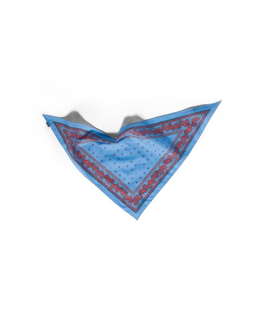 Miu Miu Blue Printed Twill Scarf