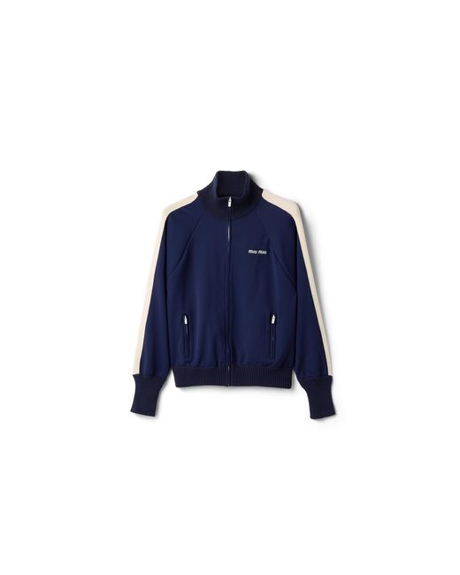 Miu Miu Blue Technical Fabric Jacket