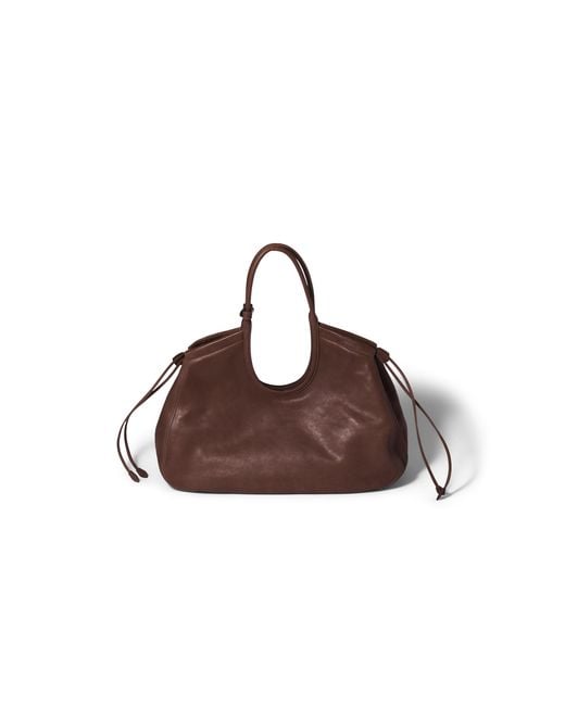 Miu Miu Brown Ivy Nappa Leather Shopping Bag
