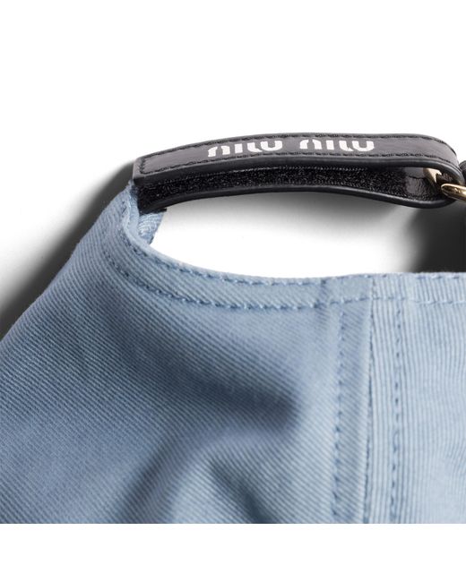 Miu Miu Blue Drill Baseball Cap