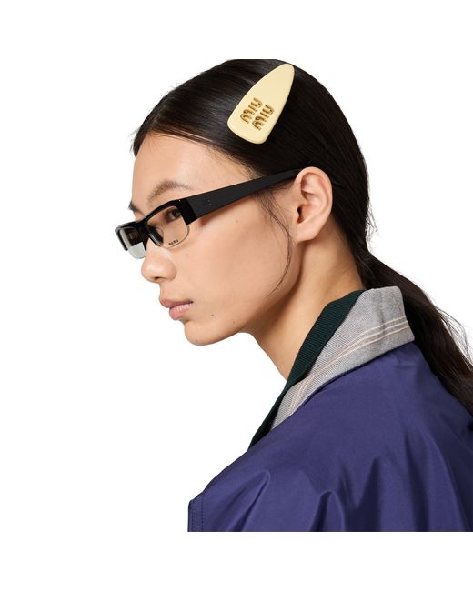 Miu Miu Metallic Patent Leather Hair Clip