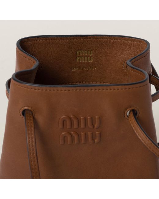 Miu Miu Brown Nappa Leather Mini-Bag