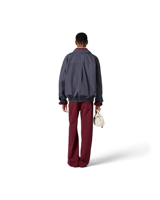 Miu Miu Blue Old Poplin Blouson Jacket