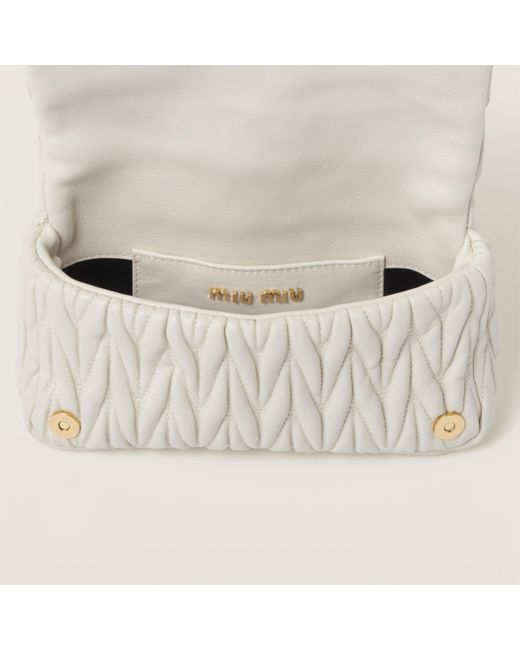 Miu Miu White Matelassé Nappa Leather Mini-Bag