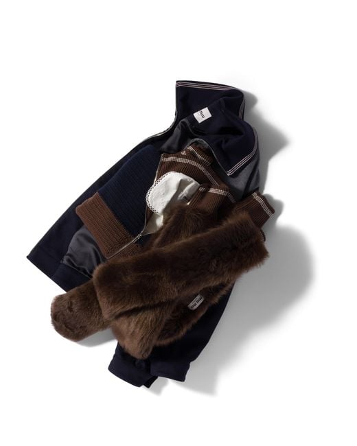 Miu Miu Brown Shearling Stole