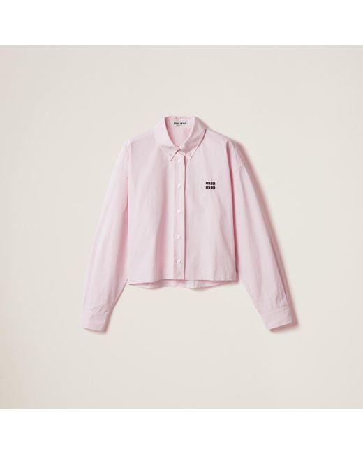 Miu Miu Pink Poplin Shirt