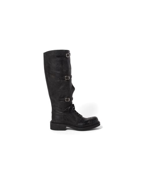 Miu Miu Black Leather Boots