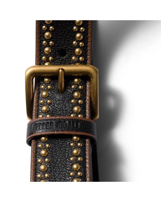 Miu Miu White Leather Belt