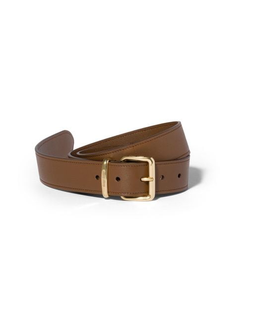 Miu Miu Brown Nappa Leather Belt