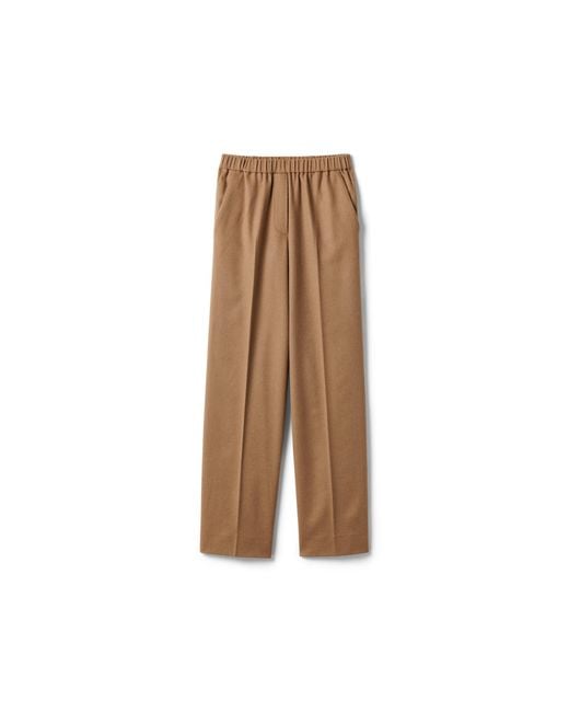 Miu Miu Natural Camel Hair Drawstring Pants