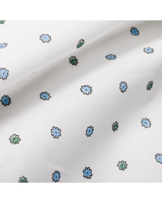 Miu Miu Blue Printed Poplin Scarf