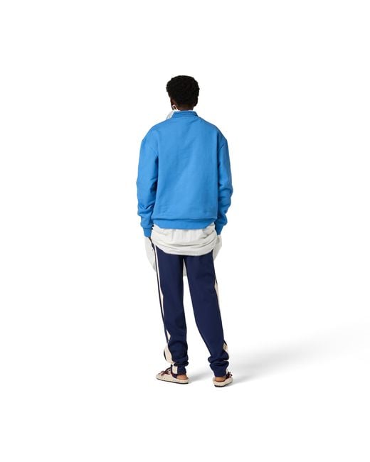 Miu Miu Blue Cotton Fleece Sweatshirt