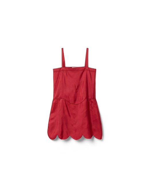 Miu Miu Red Silk Dress
