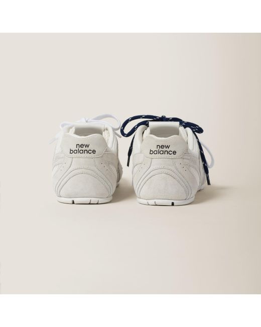 Miu Miu White New Balance X Miu Miu 530 Sl Suede And Mesh Sneakers