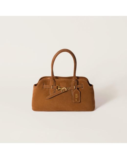 Miu Miu Brown Aventure Suede Bag