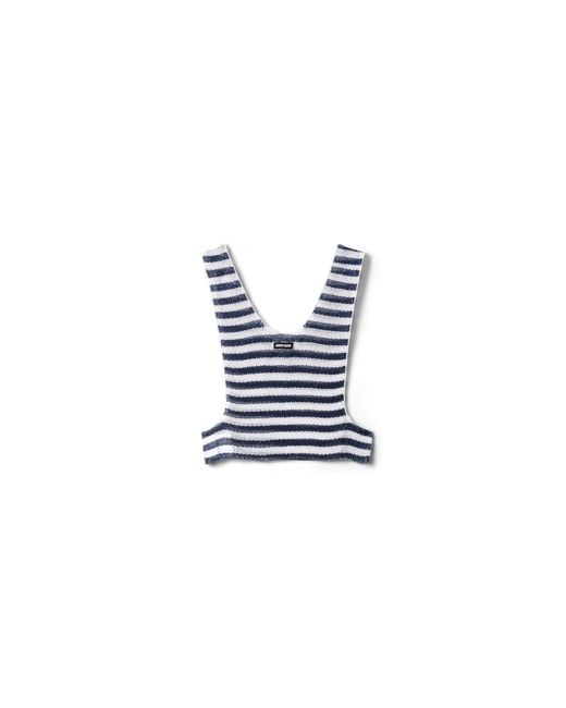 Miu Miu Blue Embroidered Beaded Top