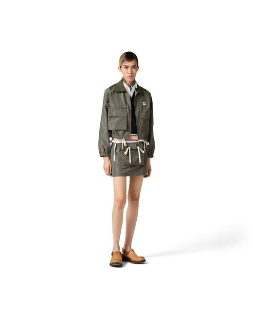 Miu Miu Green Technical Fabric Miniskirt