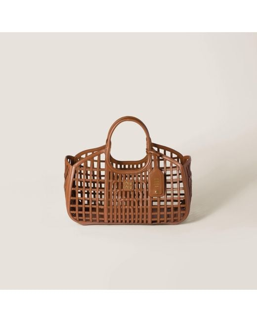 Miu Miu Brown Leather Basket