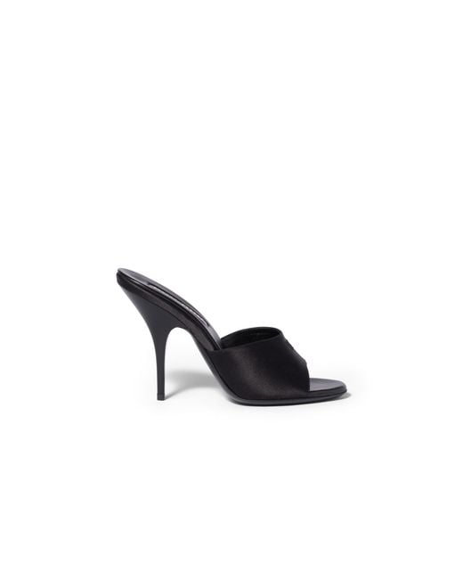 Miu Miu Black Satin Sandals