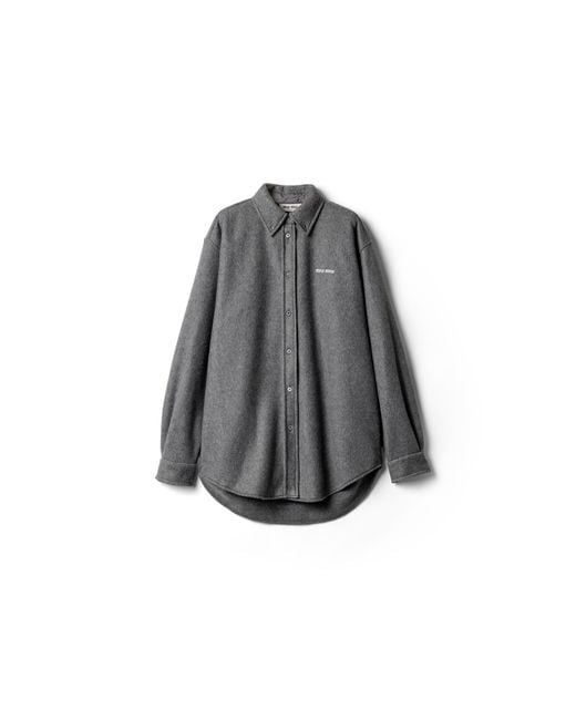 Miu Miu Gray Fleece Shirt