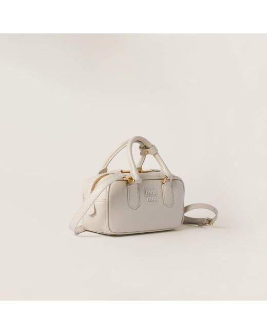 Miu Miu Natural Arcadie Leather Bag